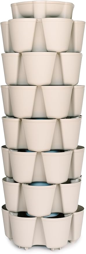 Greenstalk 7 Tier Leaf Planter (Stunning Stone)