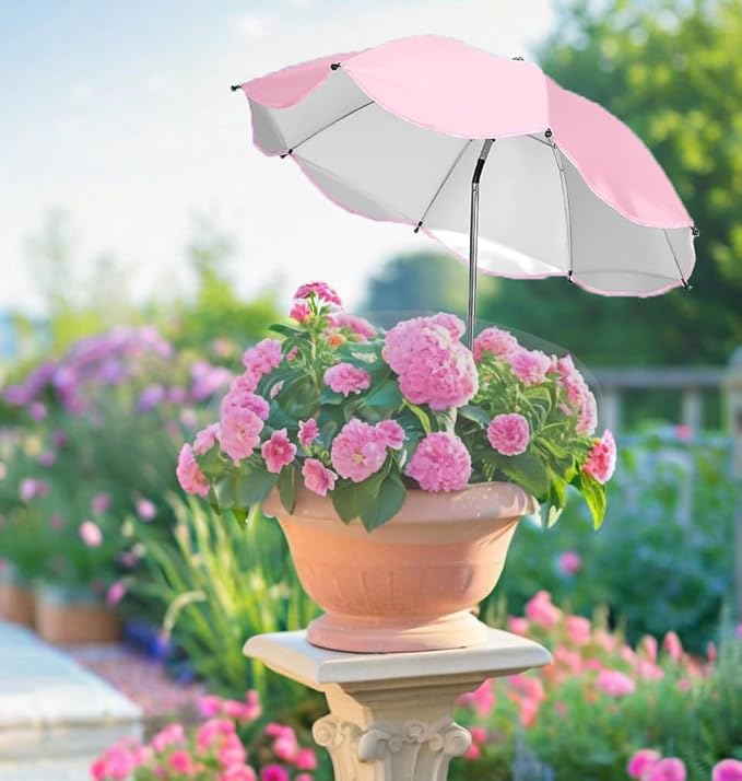 Plant Shades for Outdoor Plants, Plant Umbrellas for Garden Plants, Plant Shade Umbrella 4 Pack with Sun Cover, Cloth Protection for Garden Outdoor Plants