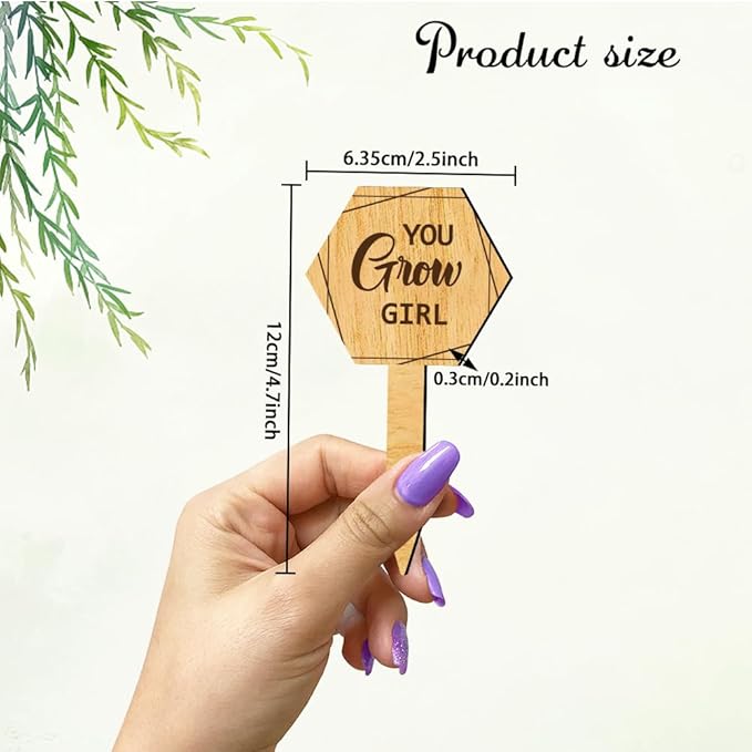 arricraft 15 Pcs Wooden Plant Tags, Fun Text Waterproof Garden Stake Labels Proverbs Plant Markers with Text for Vegetable Fruit Potted Plants Nursery Markers Decorative Gifts