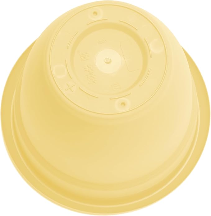 Bloem Ariana 12" Daffodil Round Self-Watering Resin Planter Pot - Rolled Rim Indoor and Outdoor Gardening Planter