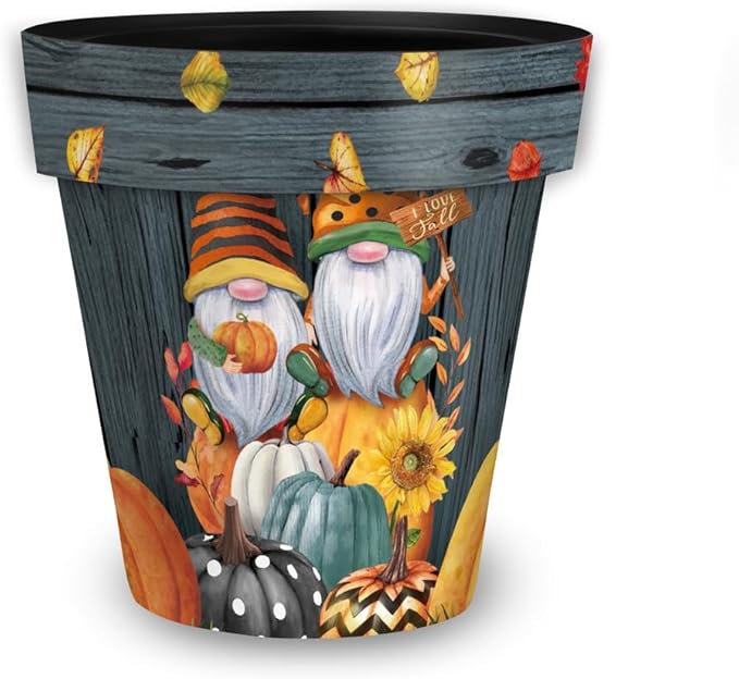 Briarwood Lane Fall Planter 8.5" x 8.5" x 8.5" Fall Gnomes Small for Fall Planter