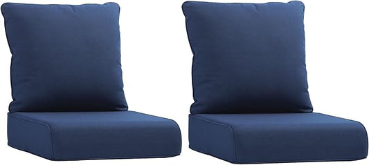 Joyside Outdoor Chair Cushions Set, 24x24 Inch Patio Furniture Cushions, 6’’ Thick, Water Resistant & Fade Resistant, Outdoor Replacement Cushions for Seat and Sofa