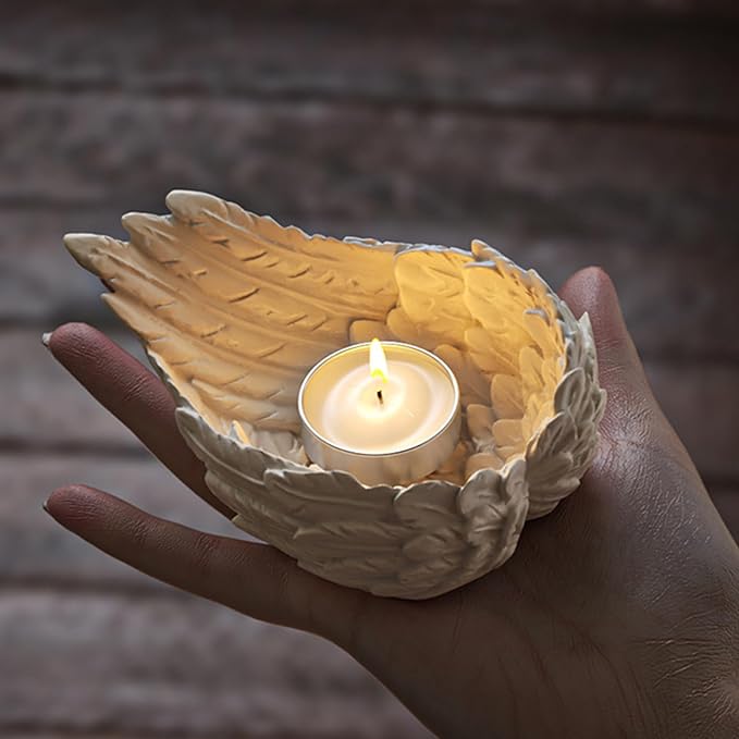Wing Shape Storage Container Silicone Mold, 3D Feather Candle Vessels Jewelry Holder Resin Concrete Molds, Creative Trinket Jar Display Planter Pot Molds for Epoxy Casting Art Craft Decor