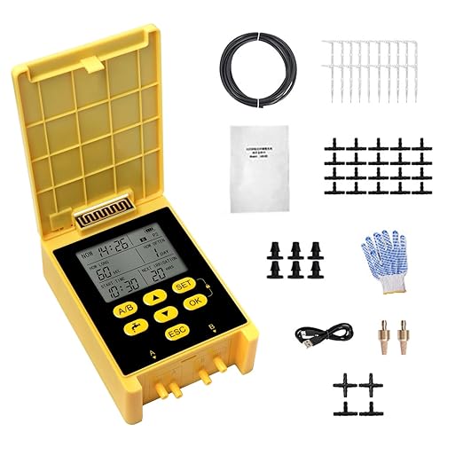 Solar Powered Dual Pump Drip Irrigation Kit,Child Lock 2 Group Automatic Watering System with Rain Sensing Digital Display Screen for Garden Patio Balcony Vacation (for 20 Pot Plants)