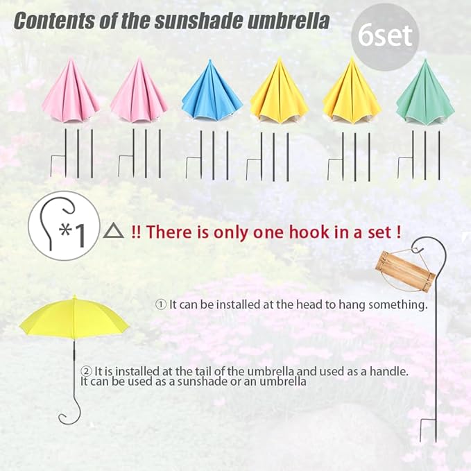 Plant Umbrellas for Outdoor Plants, Garden Beds and Umbrella Shade for Potted Plant, Adjustable Height Provides Shade Cloth for Plants to Protect Their Flowers from Intense Sunlight and Rain(18.8 inches to 35.58 inches)