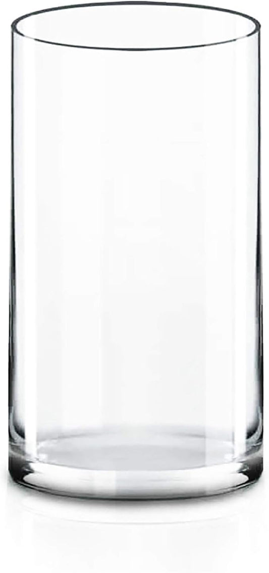 CYS Excel Large Glass Cylinder Vase (H:16" D:8") Flower Vase Centerpieces Hurricane Floating Pillar Candle Holder Terrarium Planter