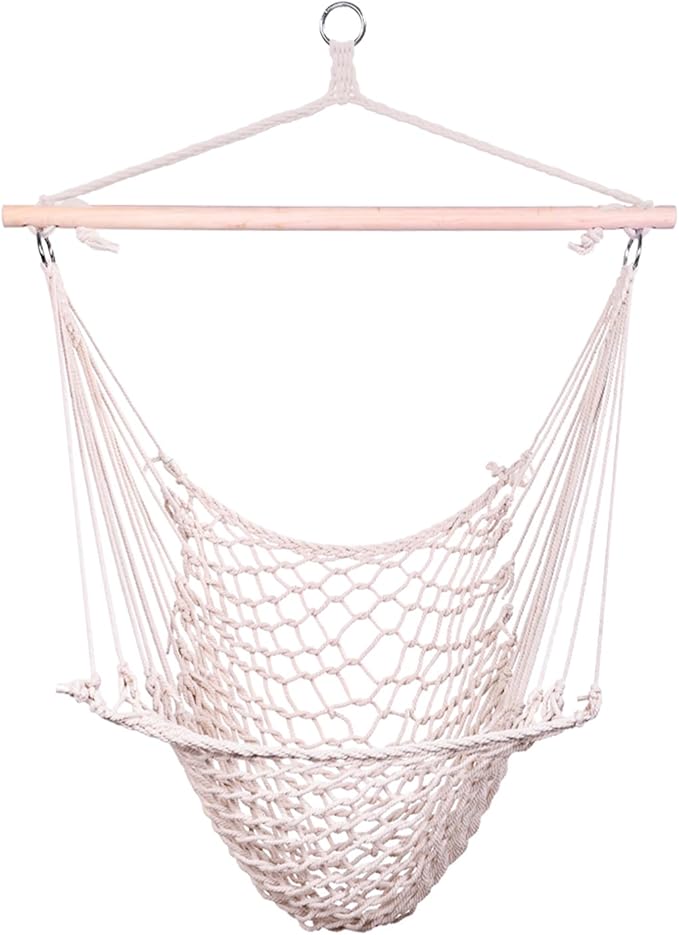 ONCLOUD Portable Hammock Chair - Boho Swing Chair, Macrame Rope Hanging Seat for Indoor, Hammock Seat for Garden, Patio