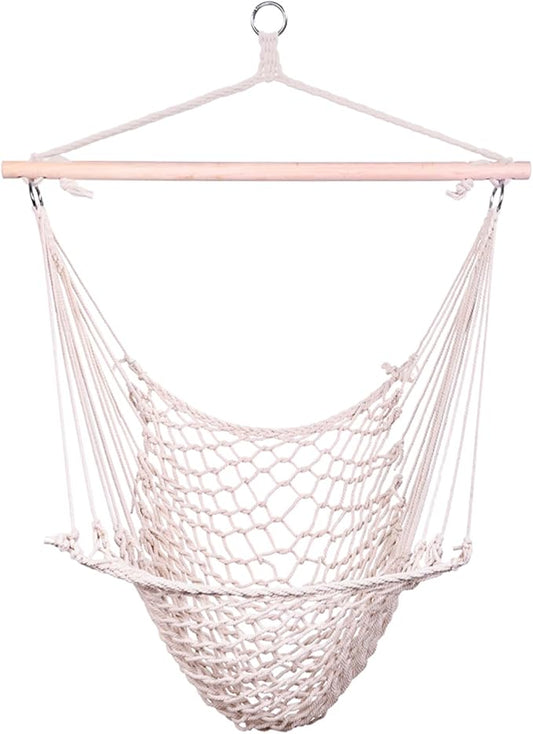 ONCLOUD Portable Hammock Chair - Boho Swing Chair, Macrame Rope Hanging Seat for Indoor, Hammock Seat for Garden, Patio