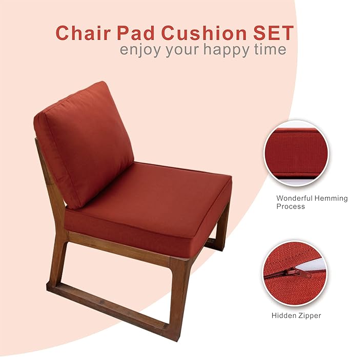 JMGBird Outdoor Chair Cushion Tufted Pillow, Deep Seat Chair Cushion Set 22"x22" Outdoor Cushions for Patio Furniture