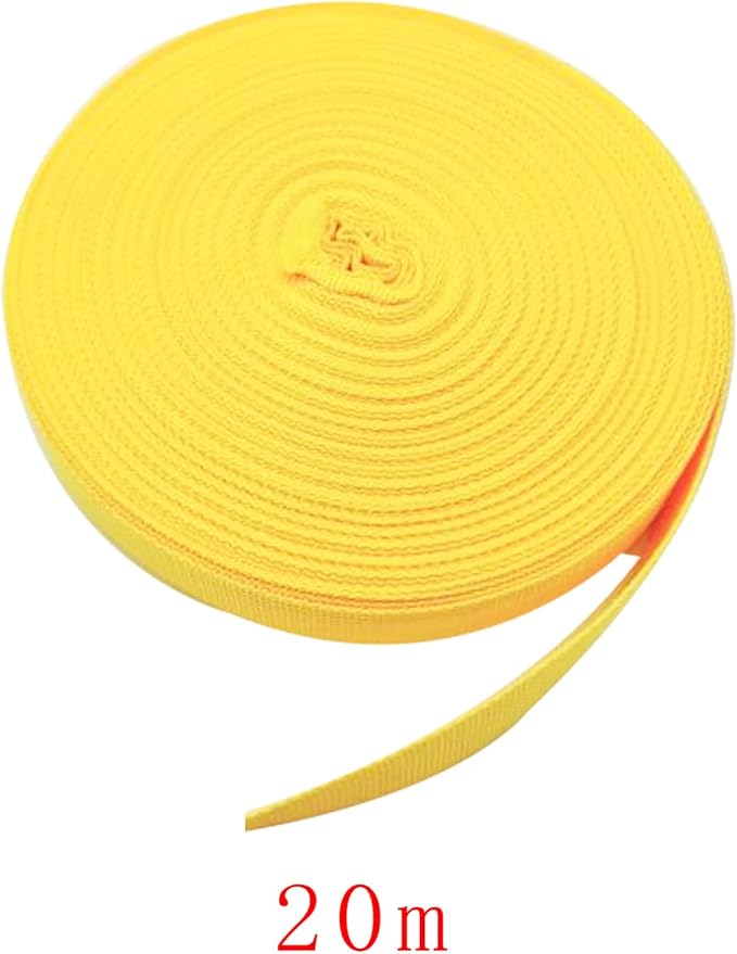 1 Roll 65.6 Feet Tree Tie for Plant Support Garden Strap 1 Inch Width Staking and Guying Material 1,800 Lbs Strength (Yellow)