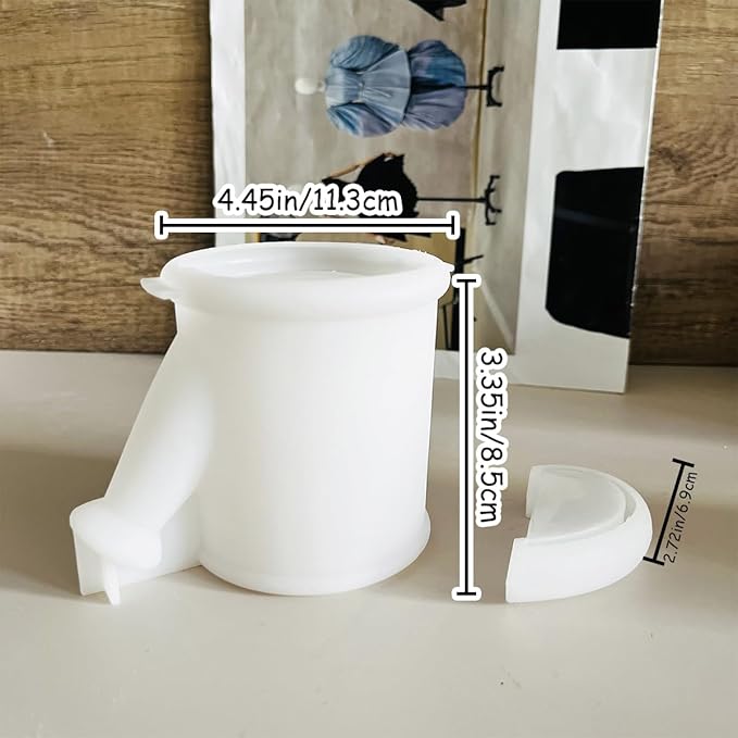 Watering Can Shape Container Resin Molds Candle Holder Silicone Mold Unique Storage Jar Succulent Planter Pot Mold Jewelry Trinket Tray Plate Mould Storage Box DIY Art Crafts for Resin Casting DIY