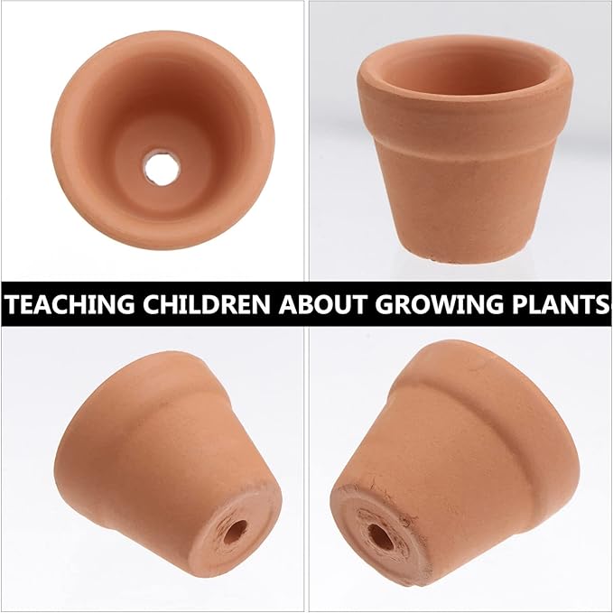 HANABASS 30pcs Terracotta Pots Drainage Mini Clay Cactus and for Crafts Wedding Favors and Home Decor