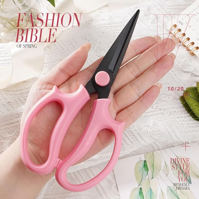 Garden Pruning Shears Scissors with Comfort Grip Handle, Premium Steel Professional Floral Scissors, Perfect for Arranging Flowers, Pruning, Trimming Plants, Gardening Tool (Pointed purple)