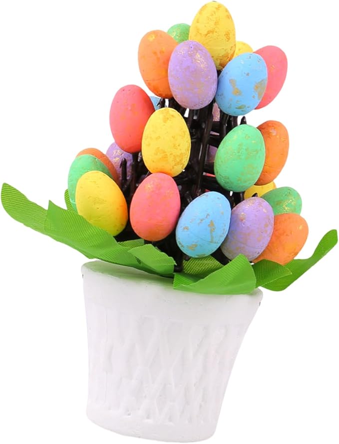 Sturdy Easters Eggs Potted Decoration Stylish Easters Eggs Vase Accent Display Decoration for Seasonal Home Styling Festival Atmosphere