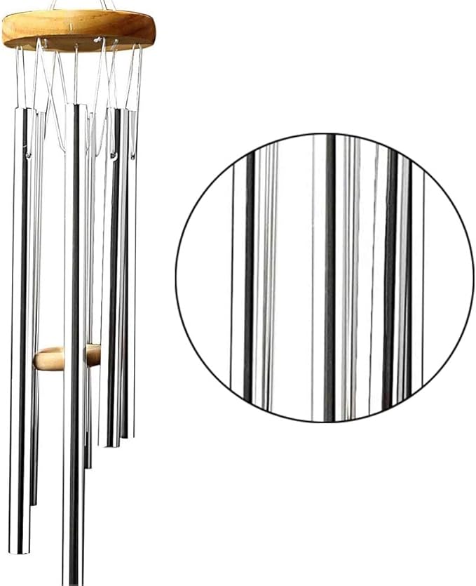 Wind Chime Tubes 30Pcs Wind Chime Kit Wind Chime Parts for DIY Home Garden Outdoor Hanging Decorations 5 Different Length (Wind Chime)