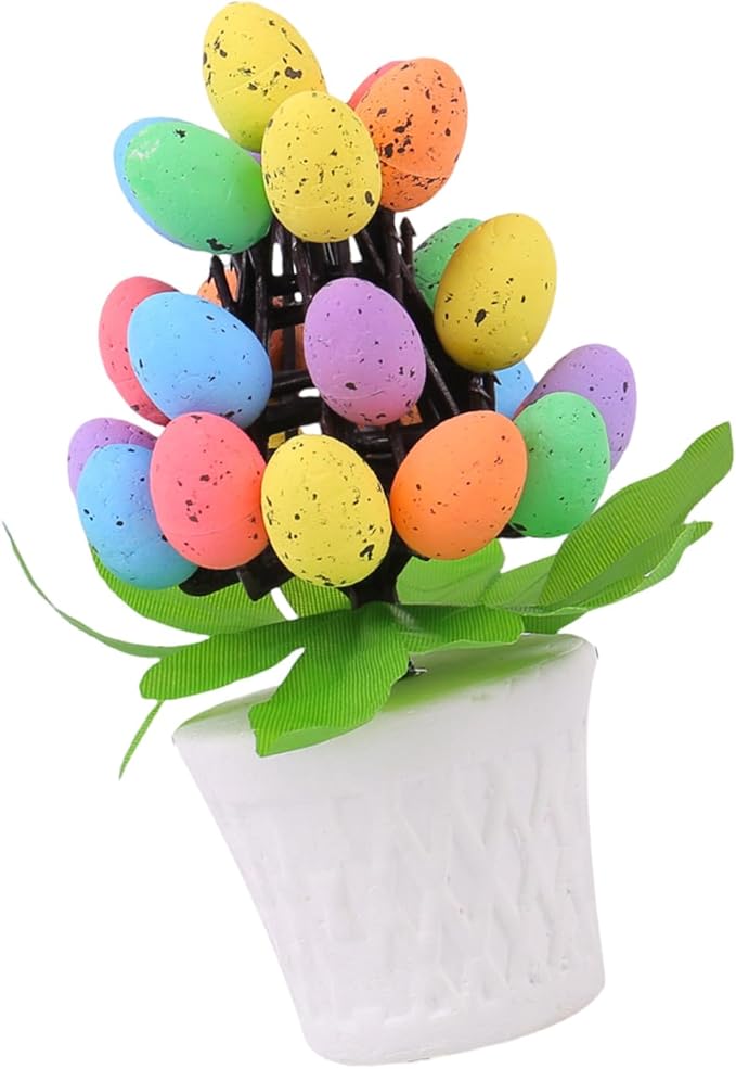 Sturdy Easters Eggs Potted Decoration Stylish Easters Eggs Vase Accent Display Decoration for Seasonal Home Styling Festival Atmosphere