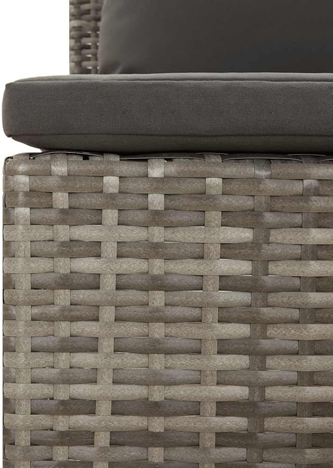 Garden Lounge Set Grey Patio Furniture Set Garden Seating Ensemble for Backyard Outdoor