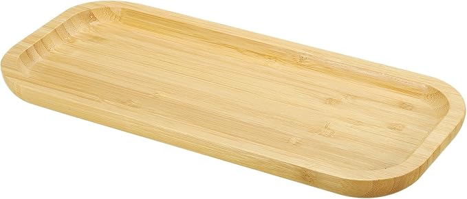 PATIKIL Wood Saucer, 12x5 Inch Rectangular Wooden Plant Drainage Tray Bonsai Plants Saucer Succulent Pot for Home Balcony Patio