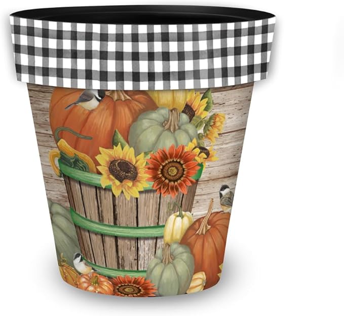 Briarwood Lane Fall Planter 8.5" x 8.5" x 8.5" Bountiful Bushel Small for Fall Planter