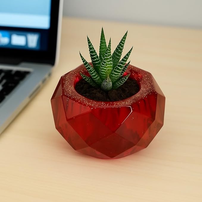 5PCS Silicone Flower Pot Planter Mold – DIY Candle Holder Mould for Succulent Plant, Concrete, Gypsum, Cement, Epoxy, Resin Casting, Vase, Jar, Storage Box Craft Decoration, Included 5 Different Shape