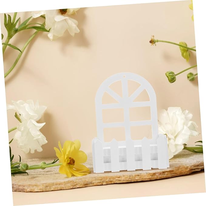 Yardwe 2pcs Wall Mounted Hanging Fence Planter Rustic Floral Decor for Home Office Bedroom and Weddings Year Artificial Flowers for Seasonal Decoration
