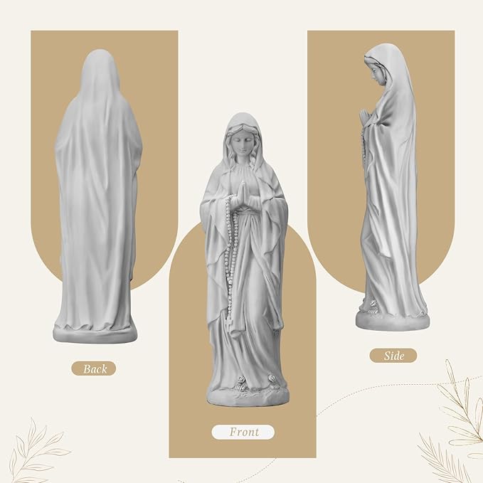 YOLENY Virgin Mary Praying Statue, 29.9 Inch Religious Garden Statue of Mary, Blessed Mother Mary Outdoor Sculpture for Home Yard Patio Decoration