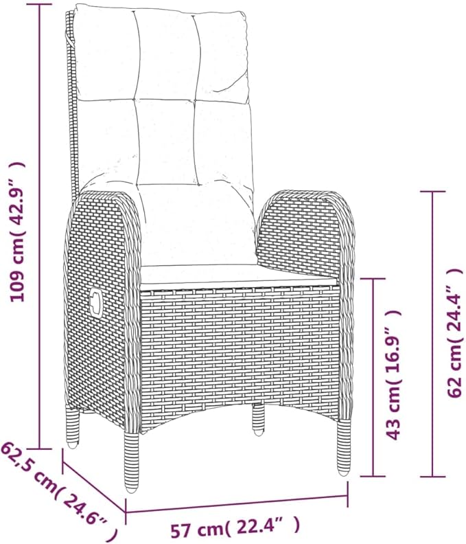 Garden Lounge Set Grey Garden Furniture Set for Pond Backyard