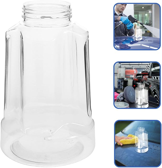 Car Wash Foam Bottle 1l Pa Foam Sprayer with Large Nozzle for Garden Hose Cleaning Accessories and Pet Bathing
