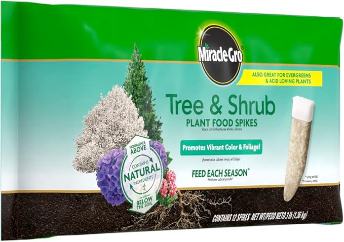 Miracle-GRO Tree & Shrub Plant Food Spikes, 12 Spikes (2-Pack)
