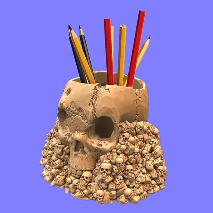 Skull Mountain Concrete Flower Pot Silicone Mold Succulent Planter Vase Cement Clay Mold Plaster Epoxy Resin Candle Pen Holder Mould Desktop Decoration