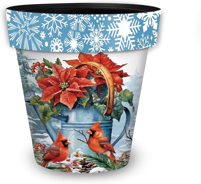 Briarwood Lane Winter Planter 8.5" x 8.5" x 8.5" Winter Watering Can Small for Winter Planter