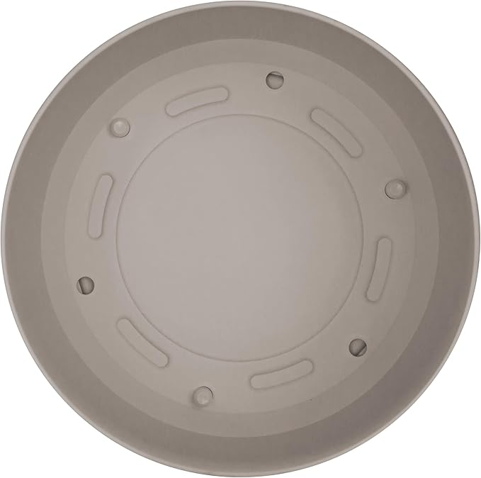 Bloem Mathers 6" Pebble Stone Round Modern Resin Garden Planter Pot with Drainage Holes and Removable Saucer Tray Included