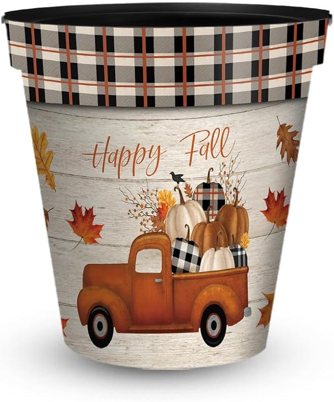 Briarwood Lane Planter 8.5" x 8.5" x 8.5" Happy Fall Pickup Truck Small for Fall Planter