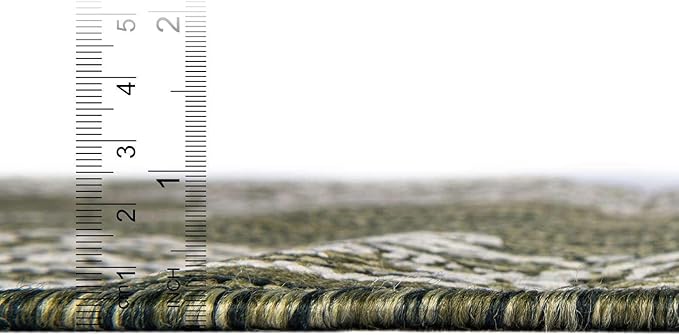 Unique Loom Outdoor Traditional Collection Area Rug - Antique (2' 7" x 10' Runner Green/Ivory)
