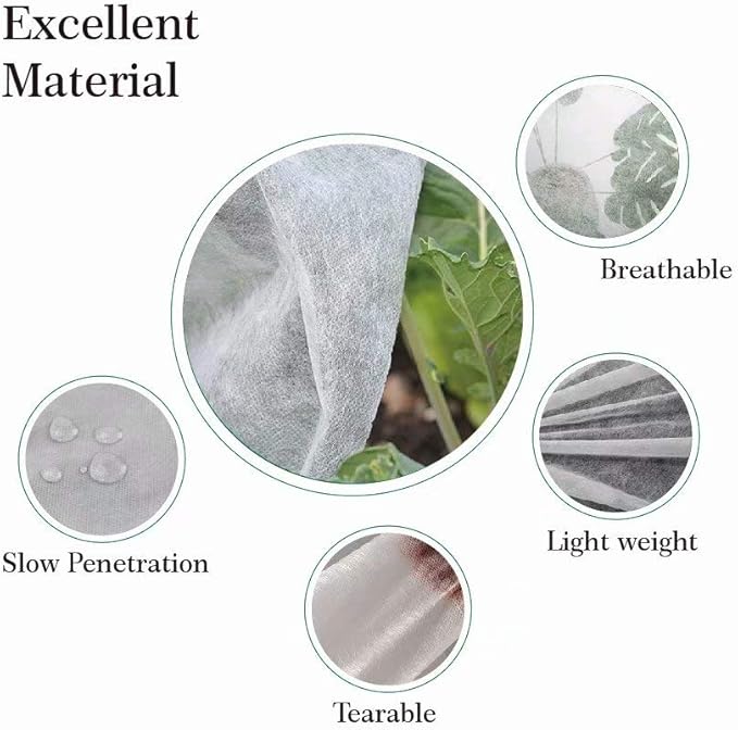 Agfabric Plant Covers Freeze Protection 7'x50' 0.9oz Row Covers Outdoor Plant Covers for Winter Freeze Cloths for Plants Winter Frost Pests Protection,White