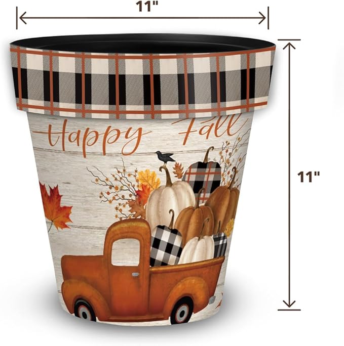 Briarwood Lane Planter 11.75" x 11" x 11" Happy Fall Pickup Truck Medium for Fall Planter