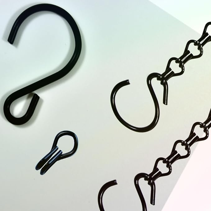 2Packs 26inch 90lbs Black Heavy Duty Metal Hooks Hanging Chains Hangers for Garden, Balcony, Yard, Kitchen, for Hanging Plant Pots,Planters,Bird Feeder,Lanterns, Billboard Etc.