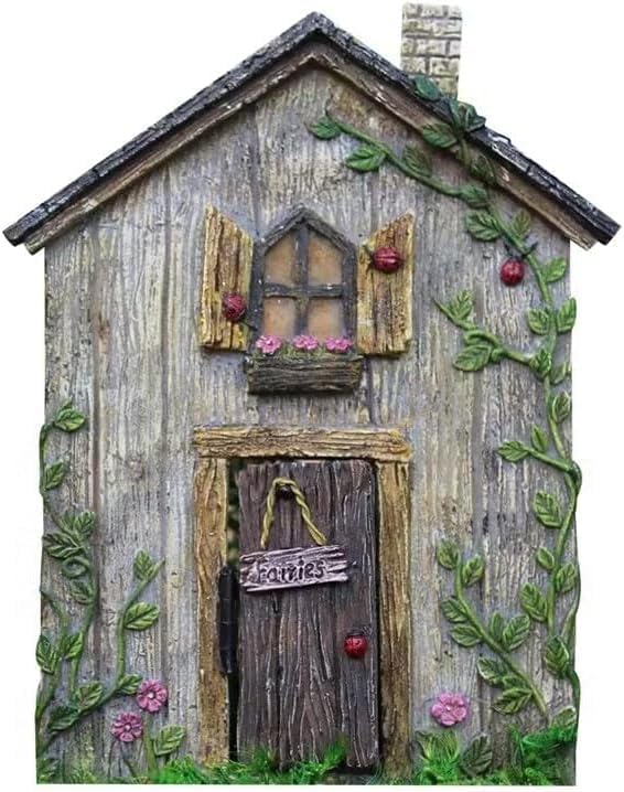 Miniature Fairy Garden Door, 3D Tree Decoration for Bonsai Terrarium, Micro Landscape Accessories
