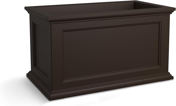 Mayne 5826-ES Polyethylene Patio Planter, 20x20, Espresso
