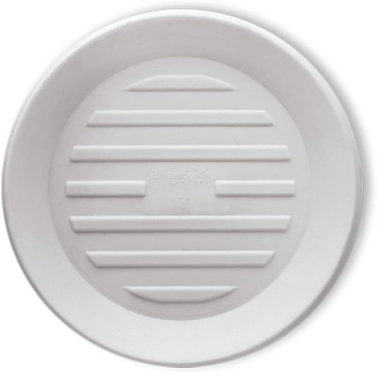 Crescent Garden Universal Round Planter Saucer, Durable Drainage Dish for Plant Pots, Heavy-Duty Plant Dishes Saucer, Indoor & Outdoor Plant Trays - Cloud White (8.5 inch Inner, 11 inch Outer)