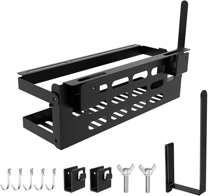 BBQ Grill Organizer - Garden BBQ Seasoning Holder - Barbecue Utensil Holder - for Oil Bottles Spatulas Shovels Towels Utensils Accessories Organization Camping Patio Garden Backyard Picnic