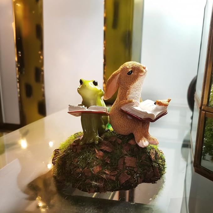 Miniature Small Frog and Rabbit Figurines Fairy Garden Supplies Terrarium Accessories DIY Miniature Garden