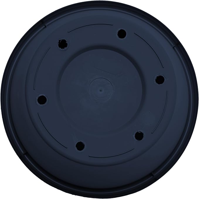 Bloem Terra 4" Diameter Round Navy Resin Planter Pot with Pre-Drilled Drainage Holes for Indoor and Outdoor Gardening