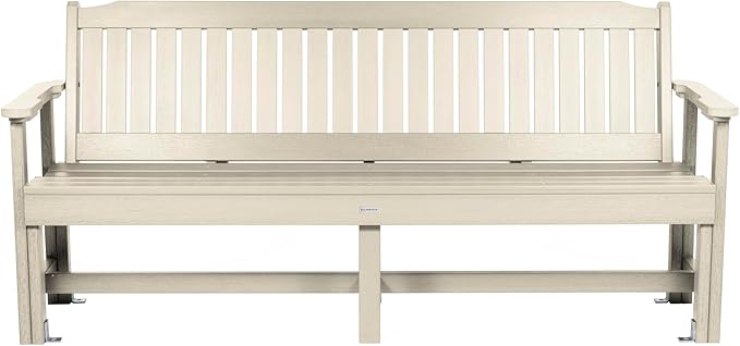 Sequoia Professional CM-BENSQ62-WAE Commercial Grade Exeter 6 Foot Garden Bench, Whitewash