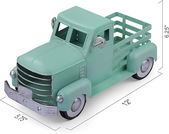 Vintage Metal Truck Planter,Farmhouse Truck Decor,DIY Home Decor & Seasonal Decor,Blue