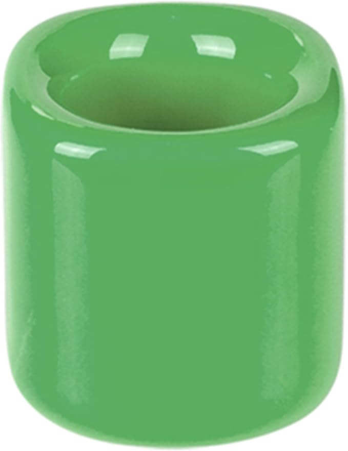 Mega Candles 10 pcs Light Green 1/2 Inch Diameter Ceramic Chime Ritual Spell Candle Holders, Great for Casting Chimes, Meditation, Rituals, Spells, Vigil, Witchcraft, Wiccan Supplies
