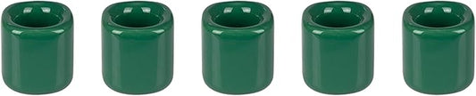 Mega Candles 5 pcs Green 1/2 Inch Diameter Ceramic Chime Ritual Spell Candle Holders, Great for Casting Chimes, Meditation, Rituals, Spells, Vigil, Witchcraft, Wiccan Supplies