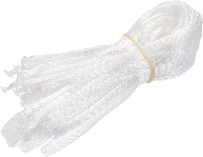 MECCANIXITY 100 Pack Watermelon Nets 13.78 Inch Hanging Melon Hammocks Reusable Fruit Net Bag for Garden White