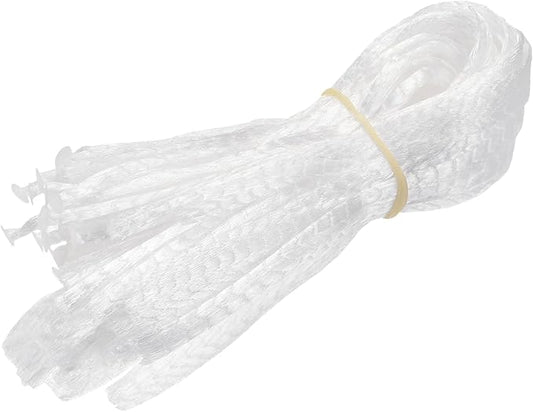 MECCANIXITY 100 Pack Watermelon Nets 13.78 Inch Hanging Melon Hammocks Reusable Fruit Net Bag for Garden White