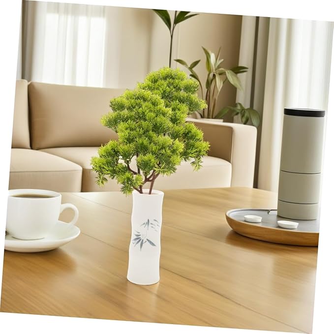 Ciieeo 4pcs Faux Pine Branches for Home Office Decor Artificial Greenery Picks for DIY Floral Arrangements Holiday Planter Decorations and Seasonal Displays